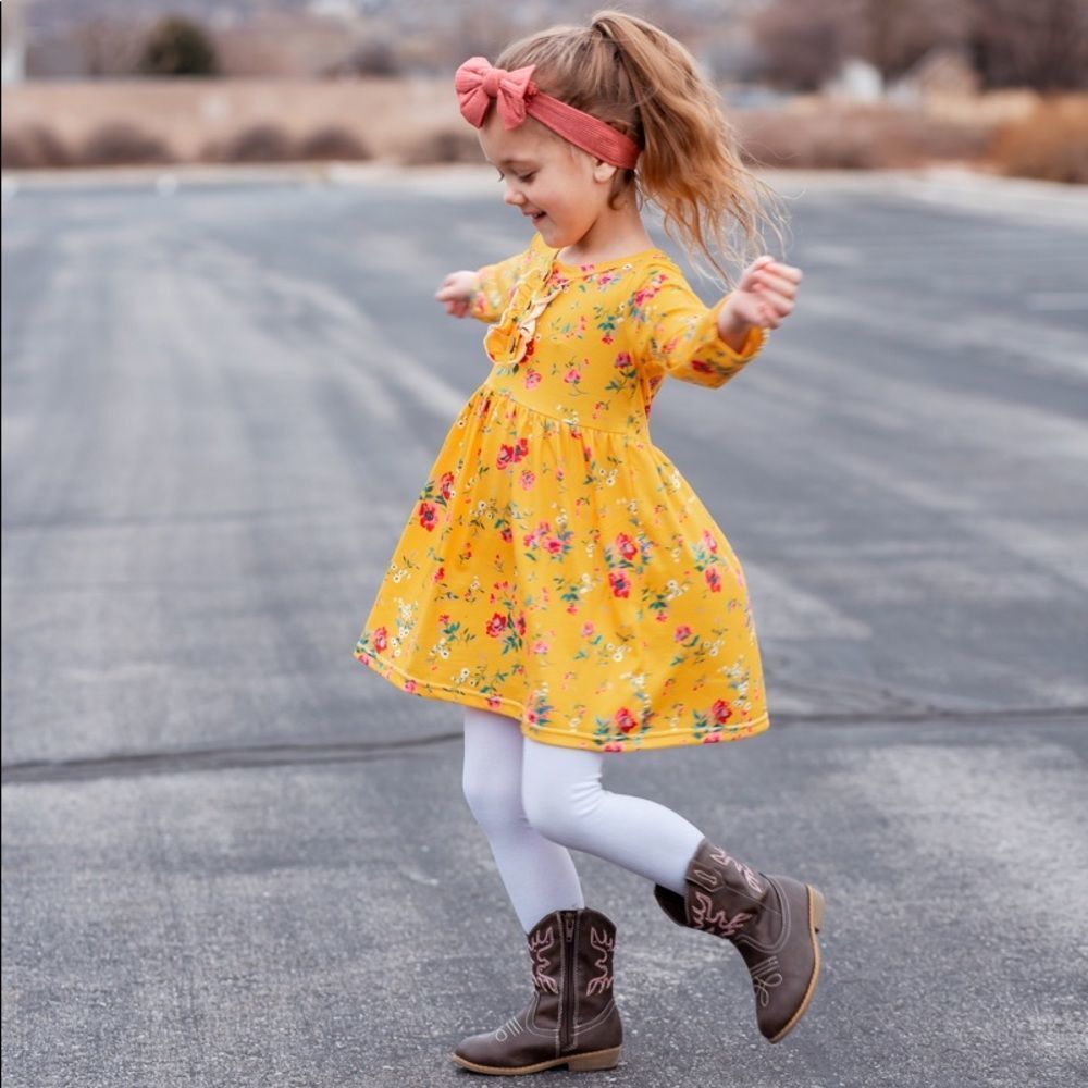 ✨2 /$45✨ Toddler Floral Long Sleeve Dress